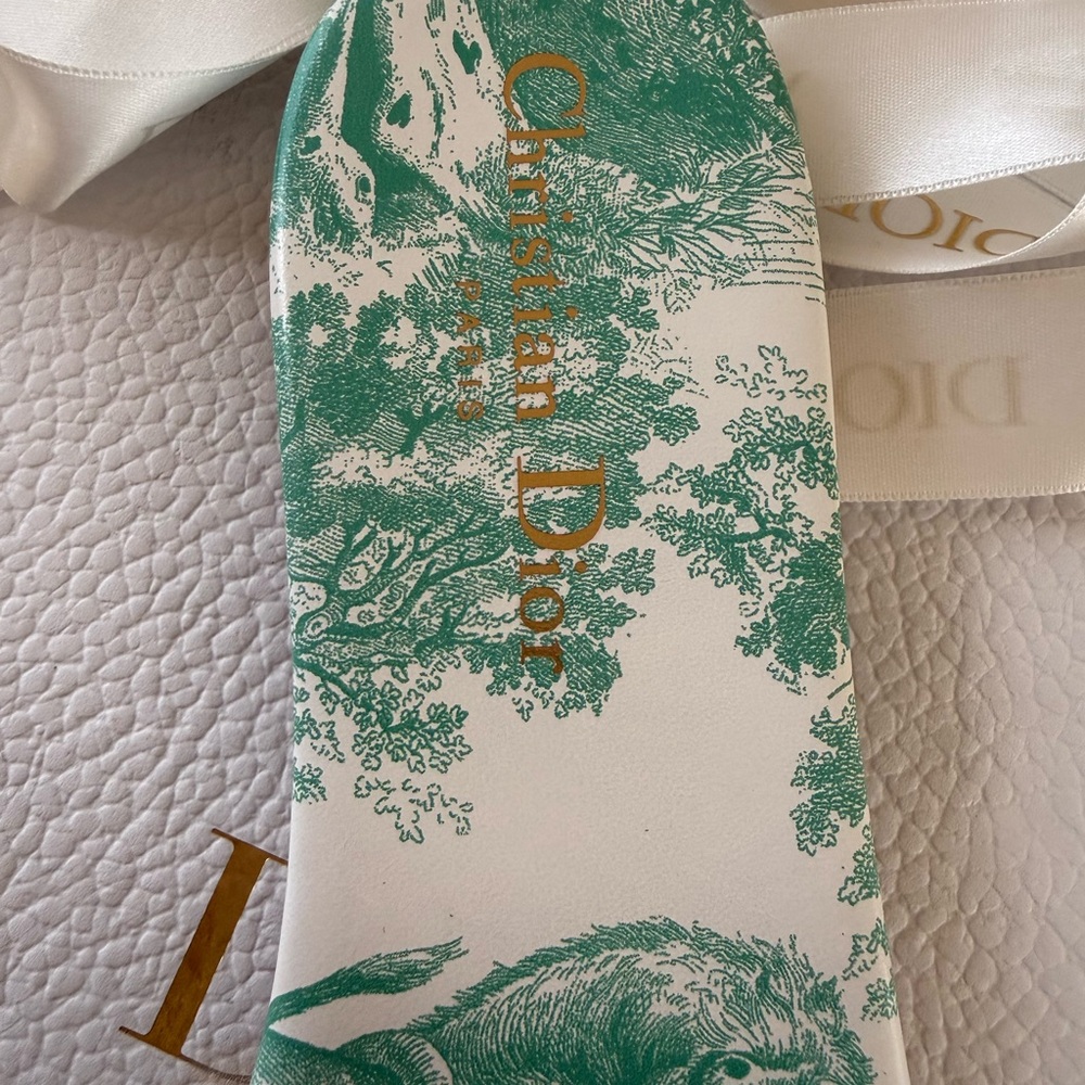 Christian Dior “Aquamarine” Dway Toile Slide Sandals - Picture 6 of 12